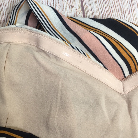 Leith Strapless Striped Wide Leg Jumpsuit Size Large - Picture 10 of 13